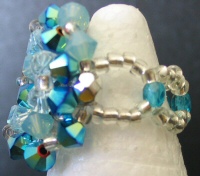 Bague Agate turquoise Swarovski