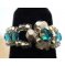 Ring in kit Lolita Strass Blauw Turkoois