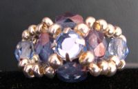 Ring in kit Lolita Strass blauw