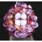 Bague en perles Swarovski Anakena violet (kit)