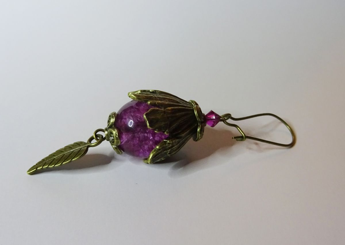 Fuchsia Kwarts Boheemse Oorbellen