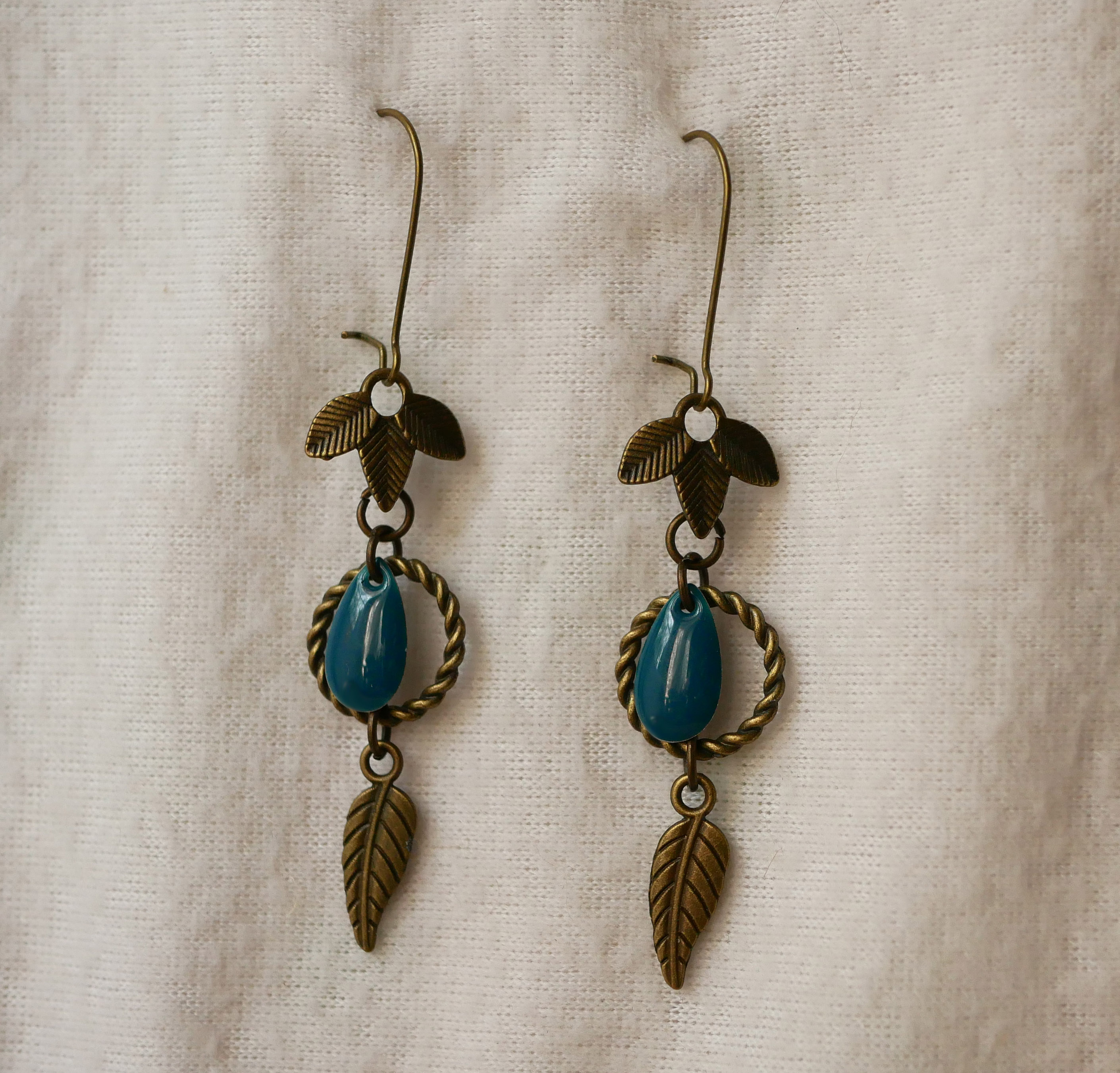 Oorbellen Boheems Blauw