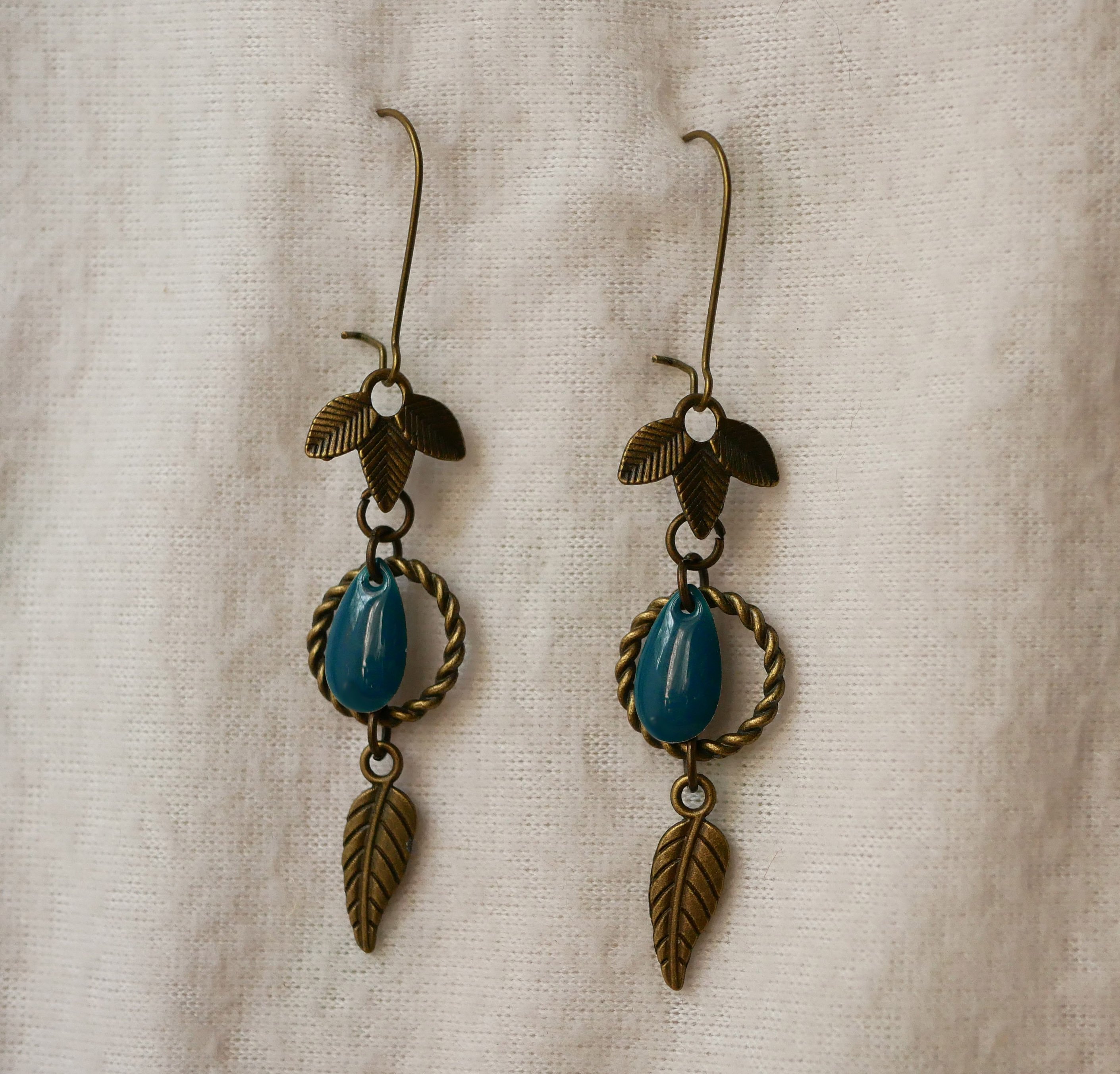 Oorbellen Boheems Blauw
