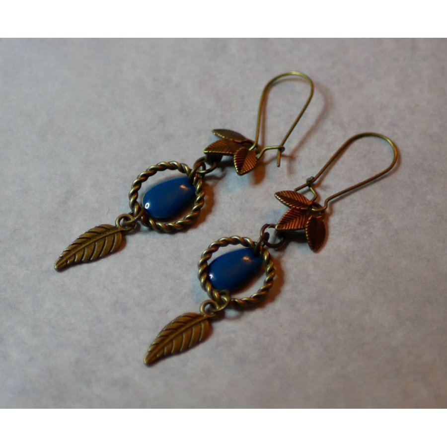 Oorbellen Boheems Blauw
