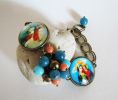 Jezus en Maria cabochon armband aan ketting