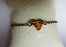 Fijne bronzen kettingarmband Driehoek 