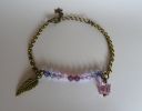 Dunne bronzen kettingarmband Violet