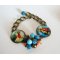 Jezus en Maria cabochon armband aan ketting