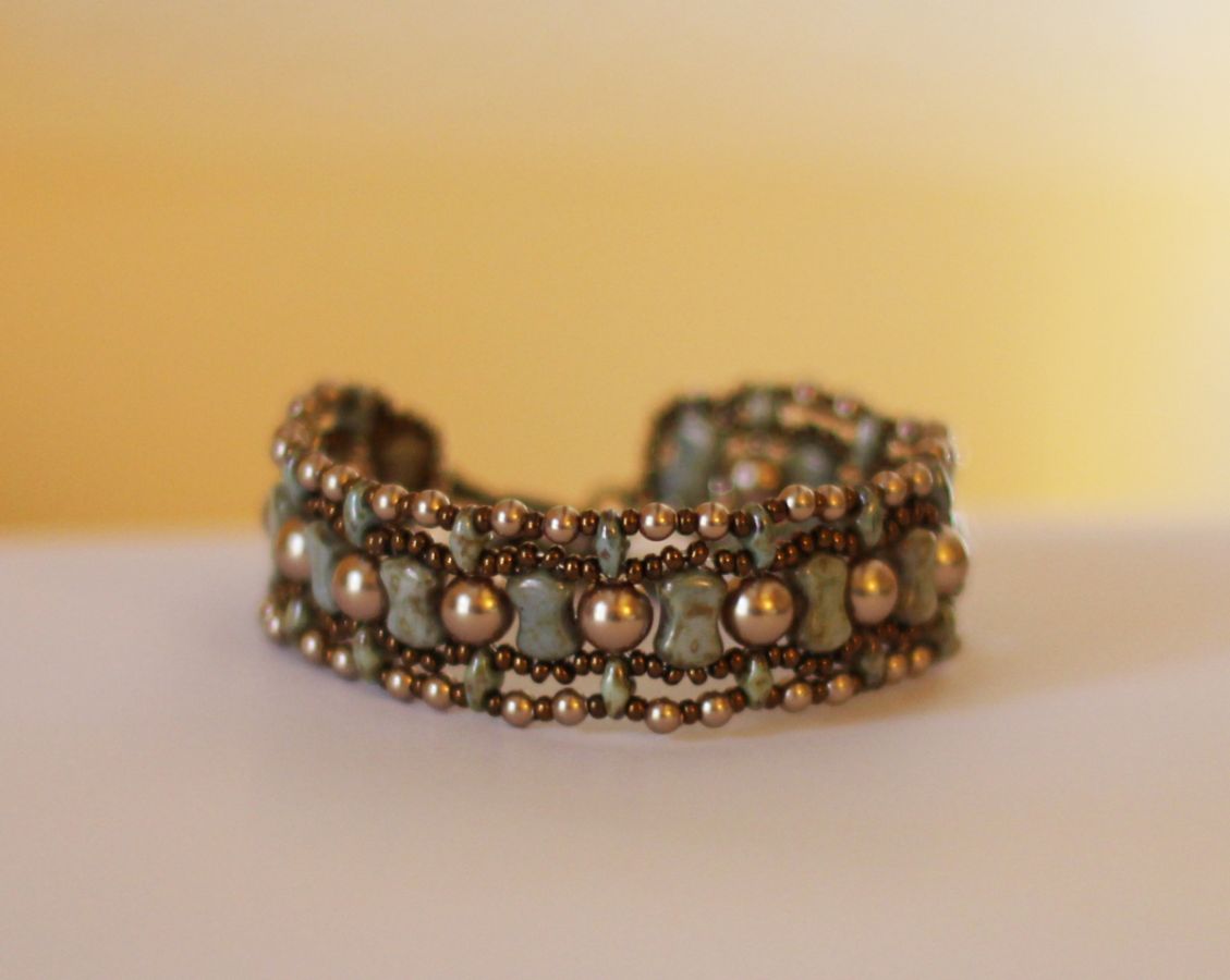 Bracelet Coco Vert-gris marbré en kit