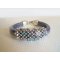 Bracelet en cuir épais Swarovski bleu