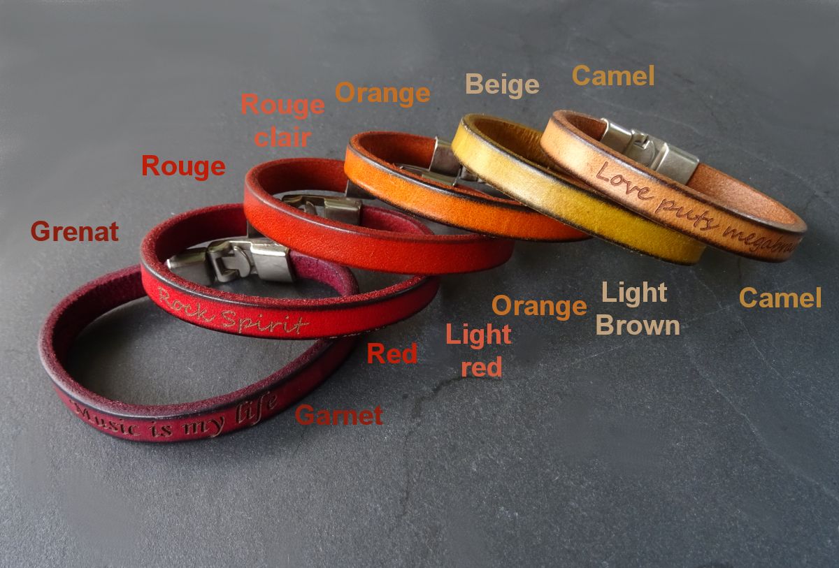 Bracelet cuir Homme &agrave; message &agrave; personnaliser 