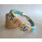 Leren armband Regaliz Turquoise Love 