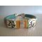 Leren armband Regaliz Turquoise Love 