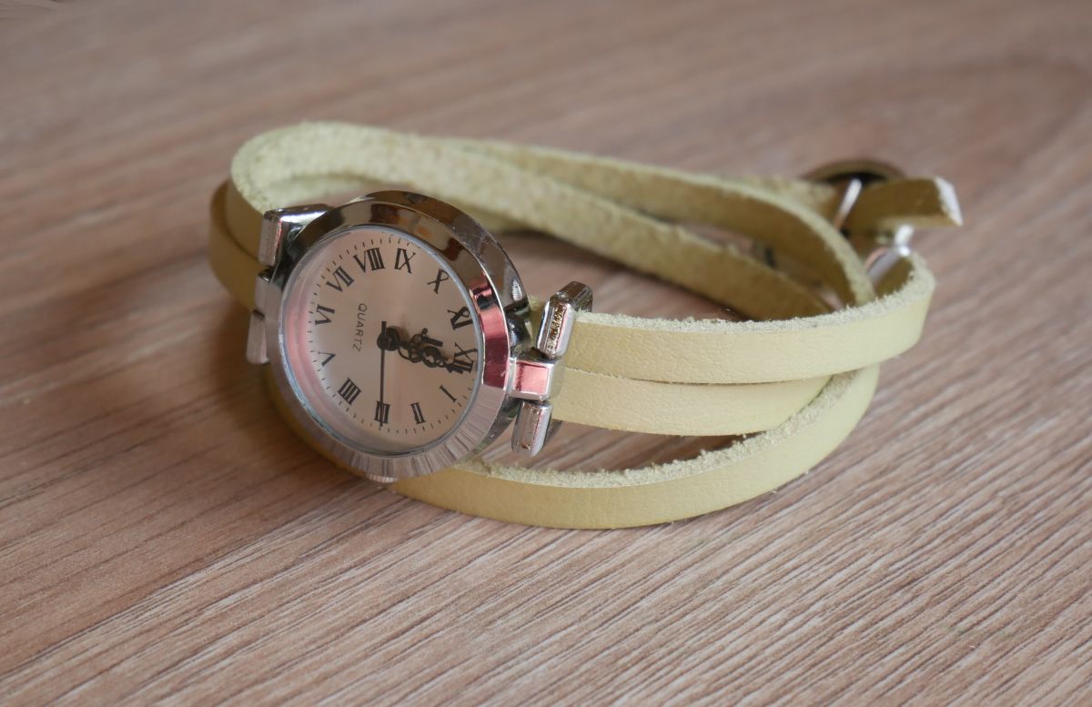 Leren armband Anijsgroen, drievoudig verstelbaar