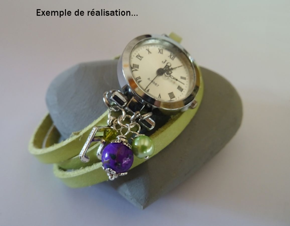 Leren armband Anijsgroen, drievoudig verstelbaar