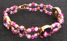 Bracelet en kit Shetland rose amethyste