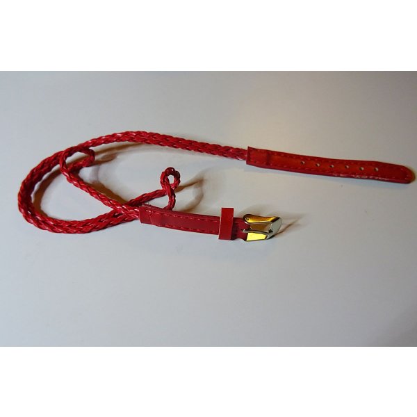 Bracelet montre tressé rouge