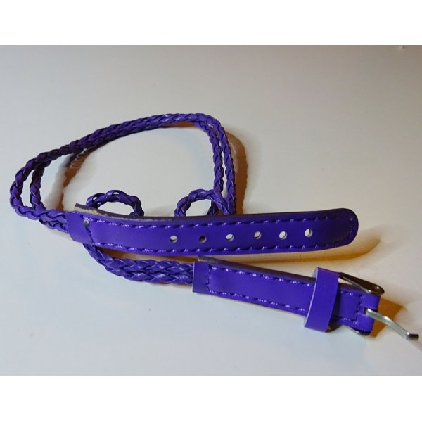 Bracelet montre tress&eacute; Violet