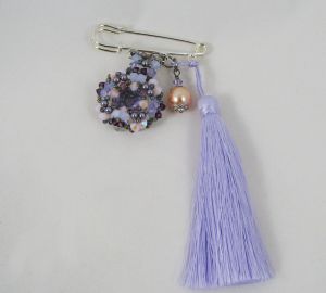 Andros Paarse Pompon Broche