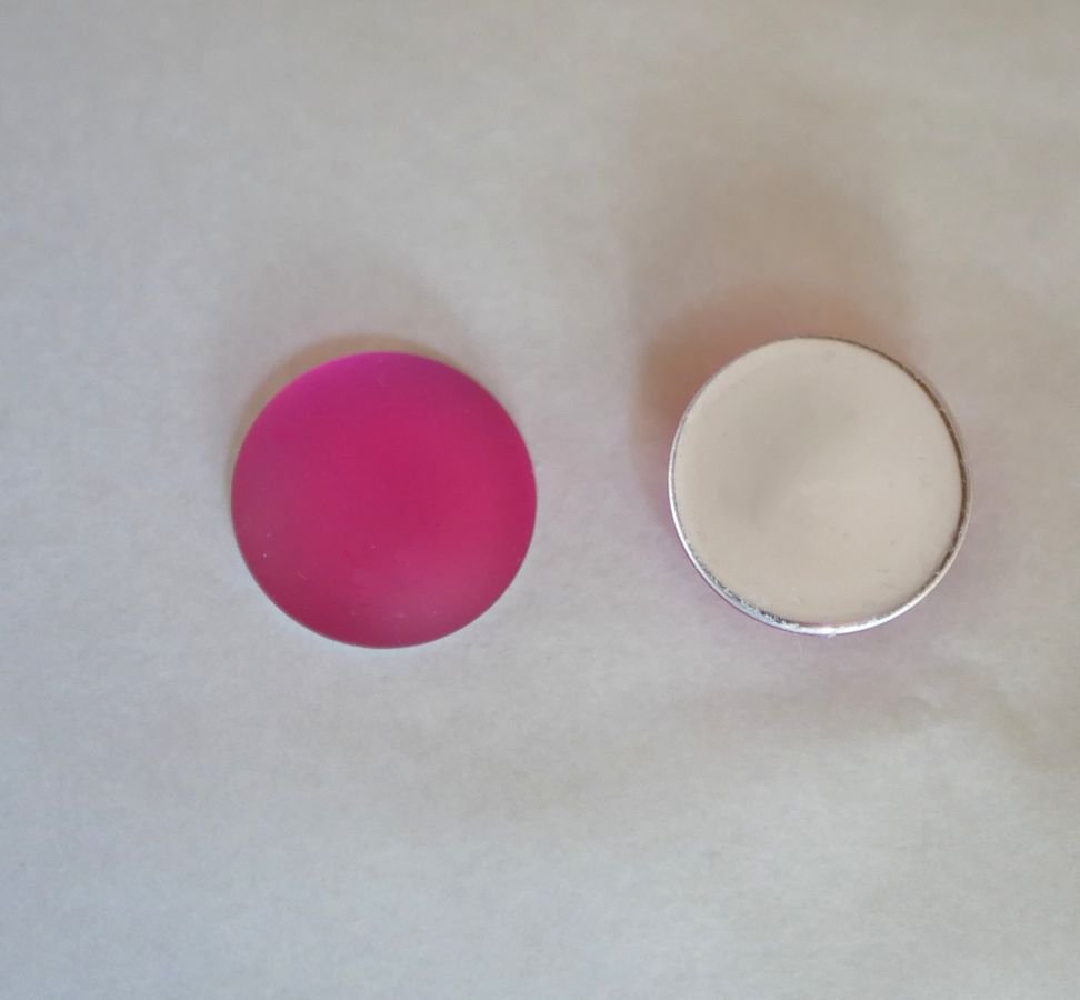 Cabochon Luna Zacht roze fuchsia diameter 18mm