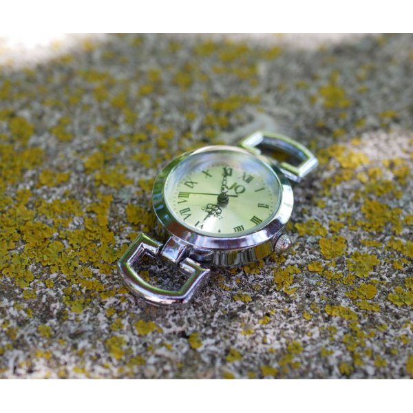 Vintage stijl zilveren wijzerplaat