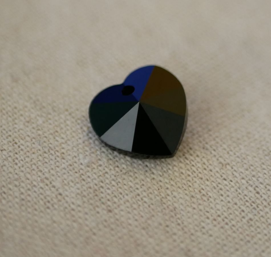Swarovski Kristallen Hart hanger 18 mm Jet