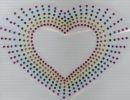 Veelkleurig strass hart