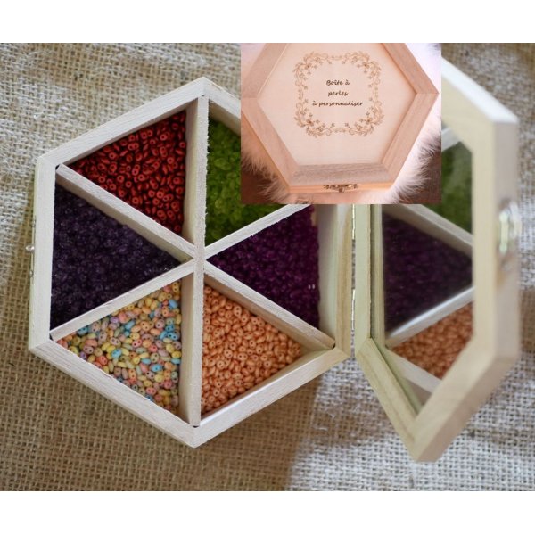 Coffret bois &agrave; personnaliser Superduos en 6 coloris