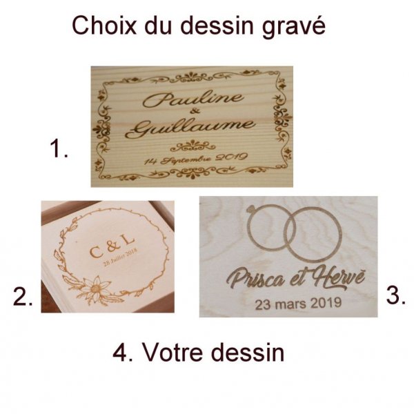 Gegraveerde houten etherische olie doos om te personaliseren