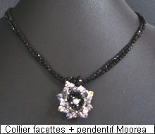 Collier en kit &agrave; facettes noir