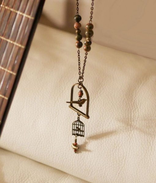 Ketting met lange vogelhanger