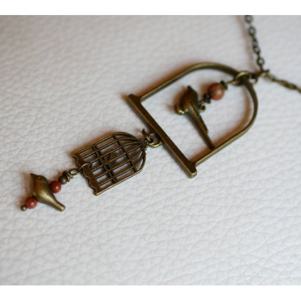 Ketting met lange vogelhanger