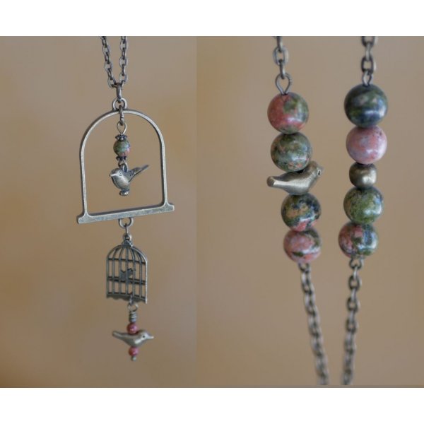 Ketting met lange vogelhanger