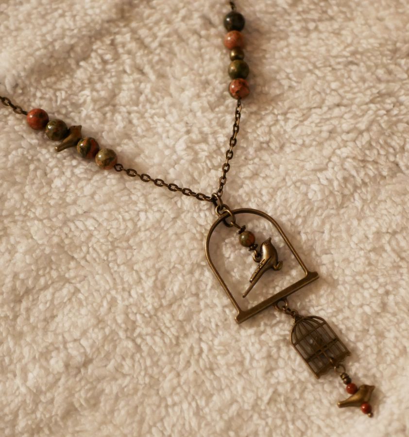 Ketting met lange vogelhanger