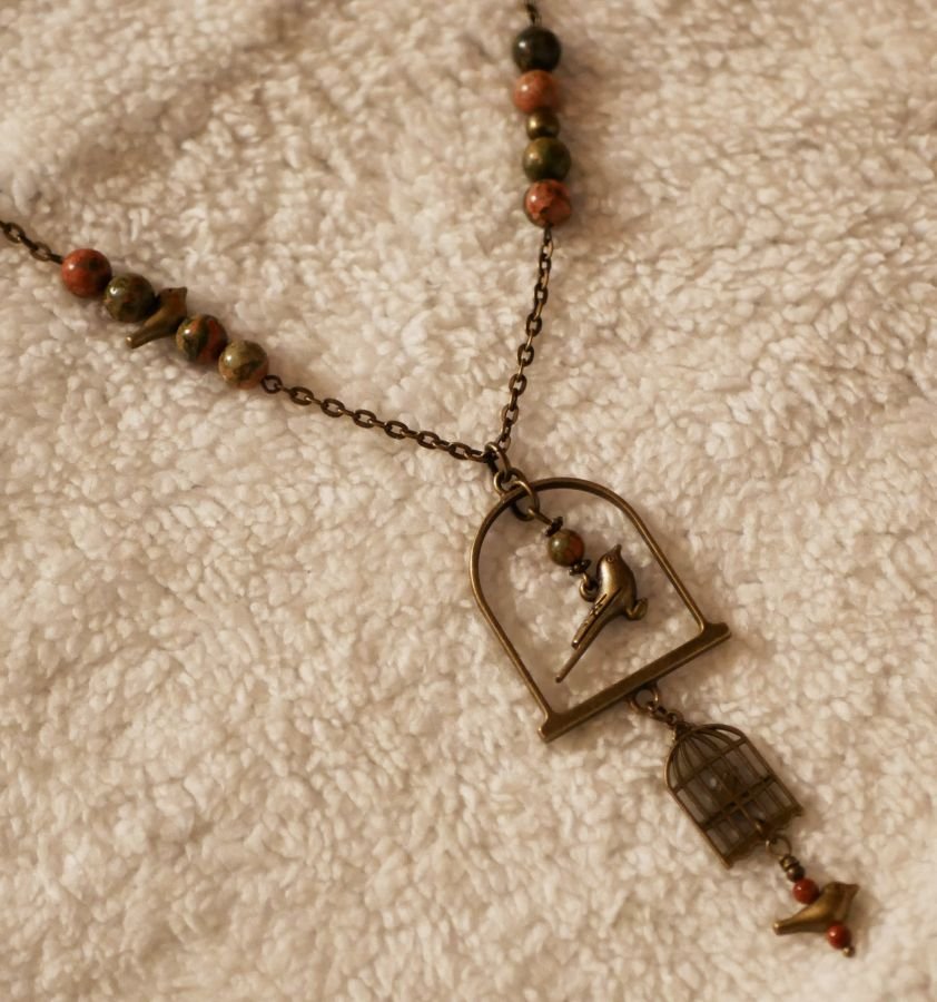 Ketting met lange vogelhanger