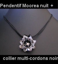 Collier multi-cordons noir en kit