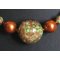Collier Murano vert et cuivre
