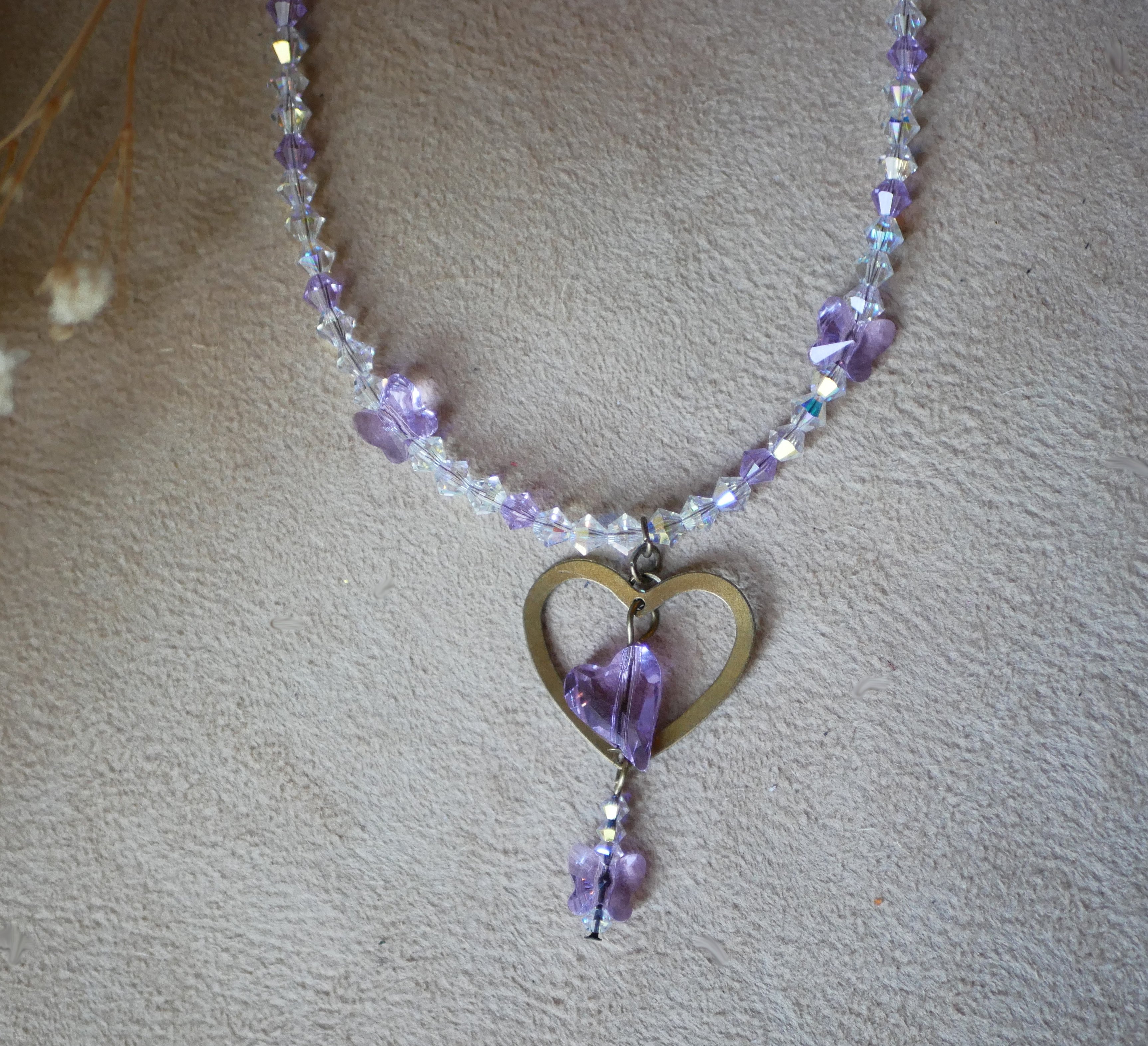 Purple Heart Hanger Ketting 