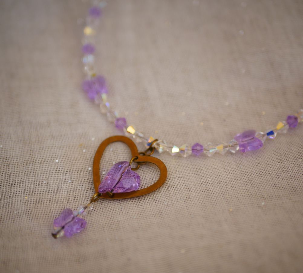 Purple Heart Hanger Ketting 