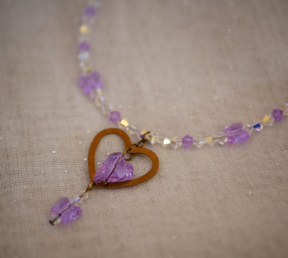 Purple Heart Hanger Ketting 