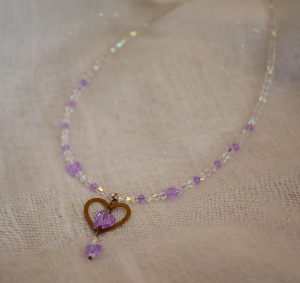 Purple Heart Hanger Ketting 