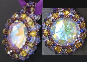 Collier pendentif m&eacute;daillon Lavandine