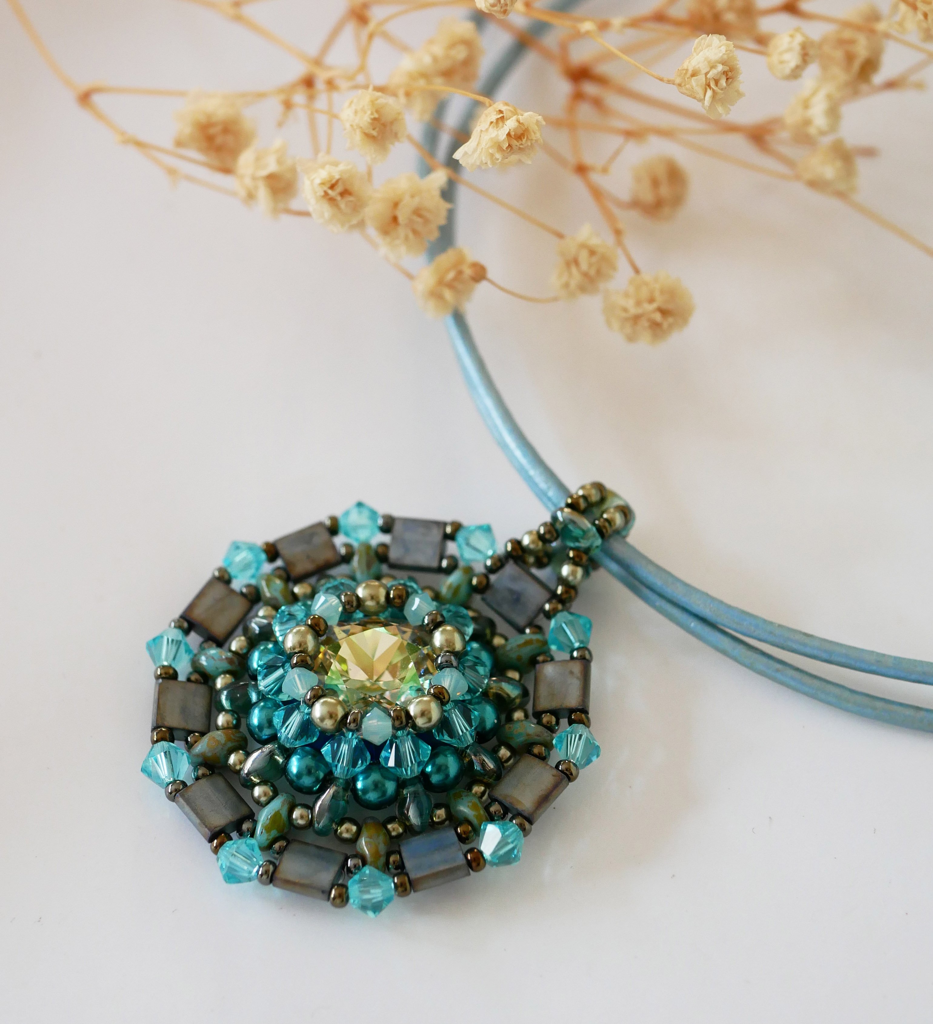 Hanger ketting Twina Turquoise groen