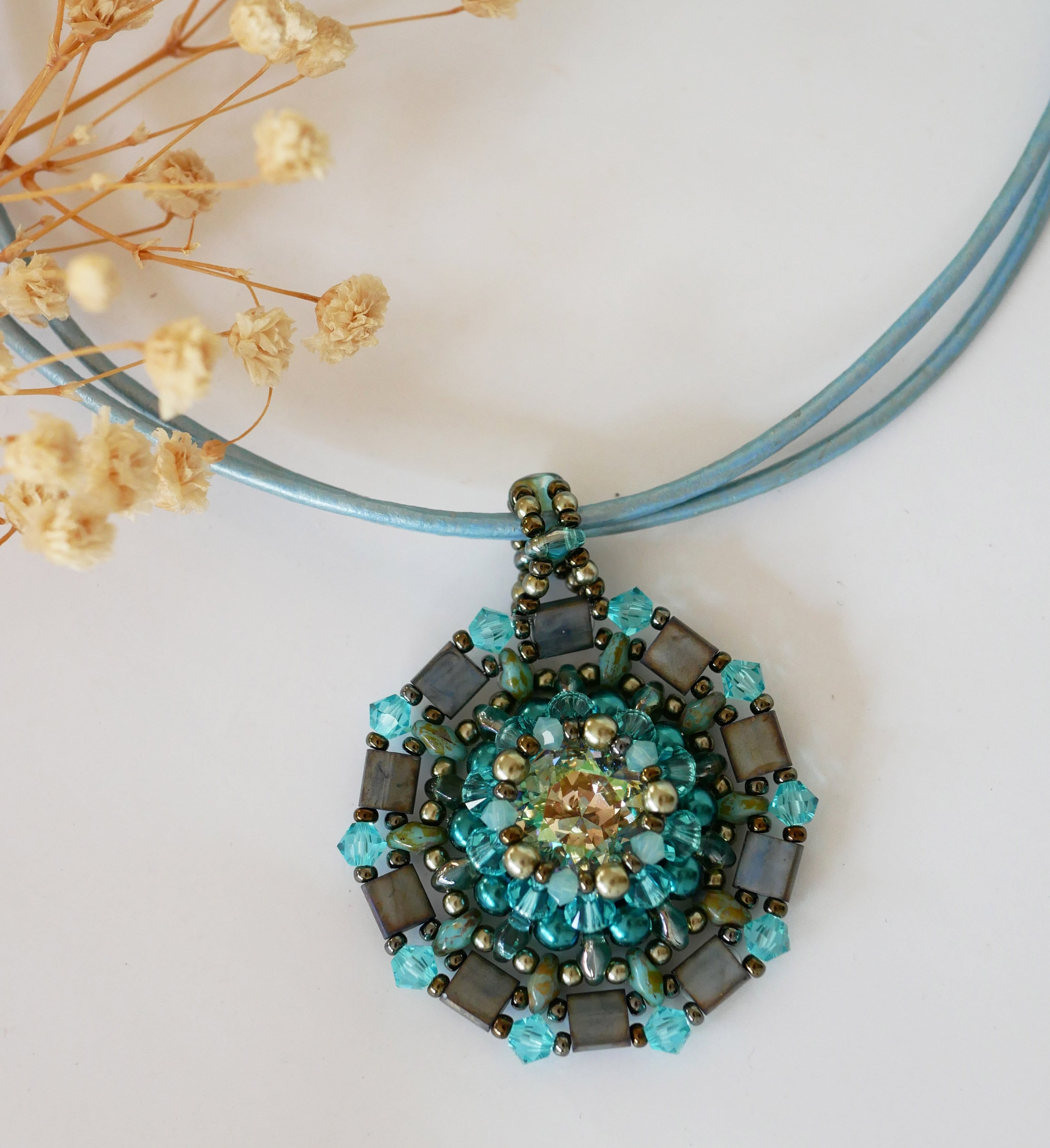 Hanger ketting Twina Turquoise groen