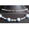 Collier Saturne Bleu ciel