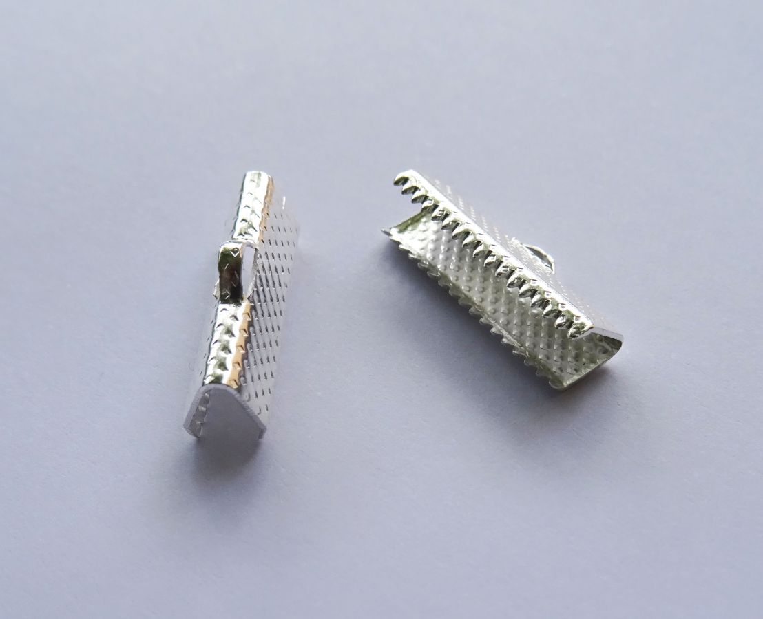 Klemtips zilver 20 mm x 2