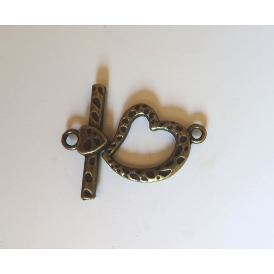 21 mm Bronzen hart T-sluiting