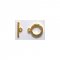 Vergulde T-sluiting Rond 15mm