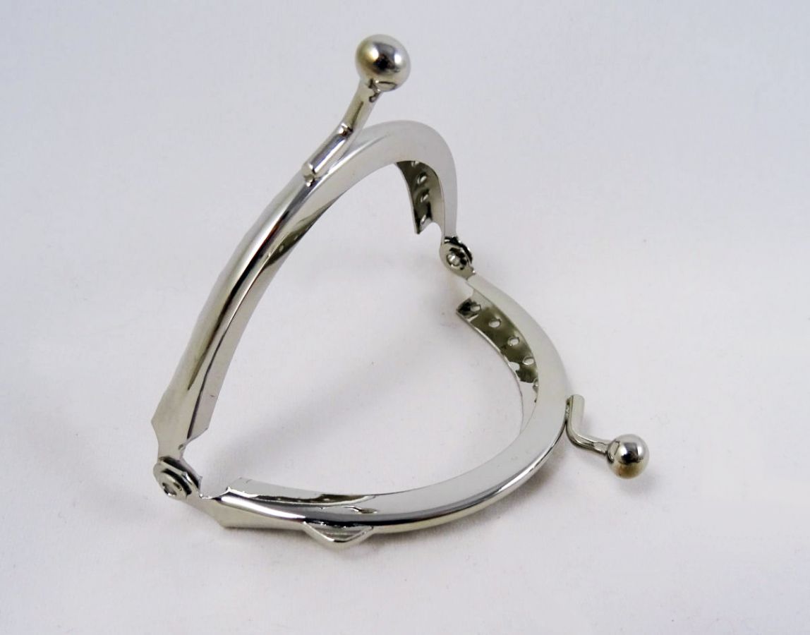 Zilveren portemonnee sluiting 7 cm
