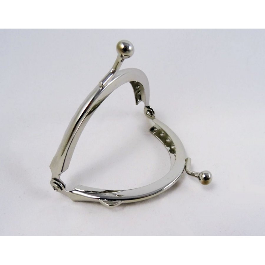 Zilveren portemonnee sluiting 7 cm